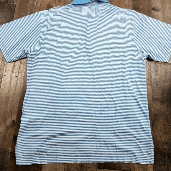 Mens Peter Millar size L Large Blue Striped Embroidered Polo Shirt (Lot of 2) - Picture 5 of 15